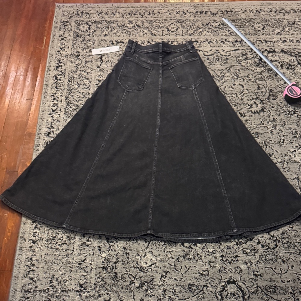 Black Denim full maxi Skirt - Picture 9 of 9